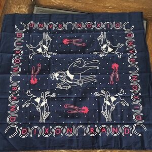 Navy Blue Bandana with Western Design